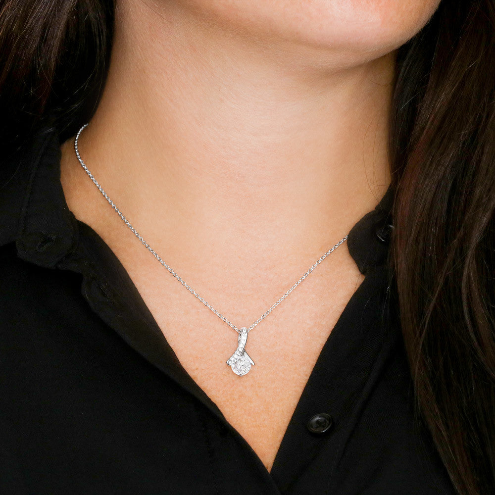 Ribbon Pendant Necklace | Sister, Adopted or Step Sister Graduation GHX6