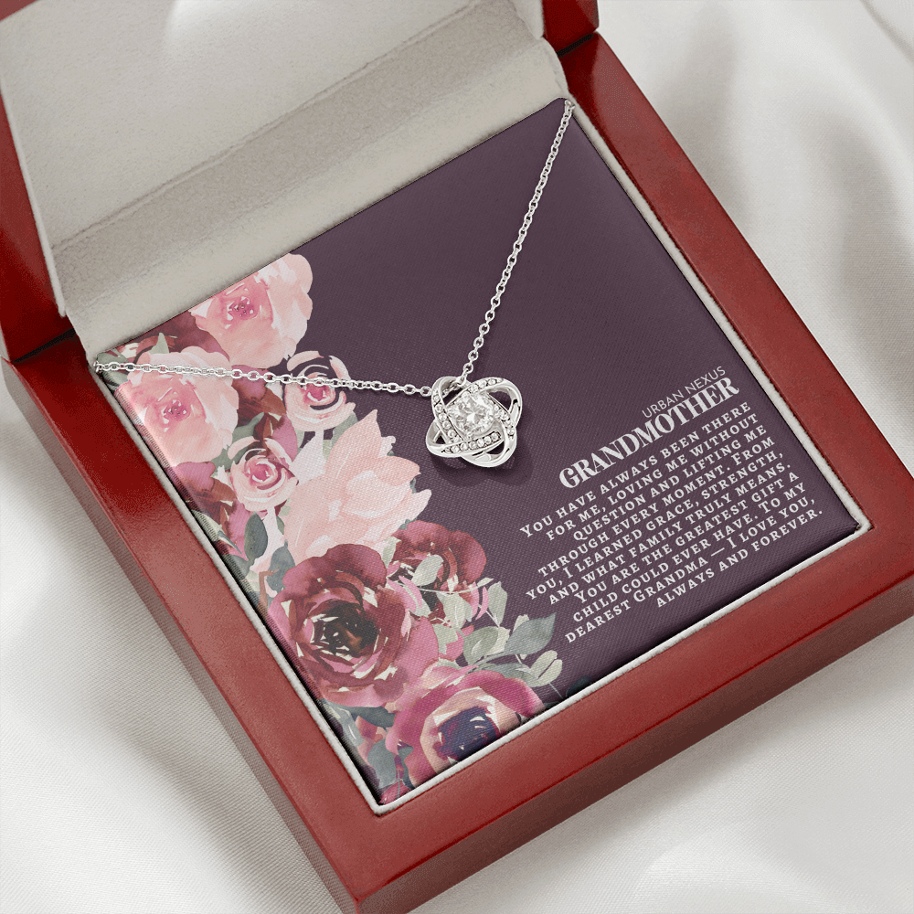 Love Knot Necklace - Birthday Gift for Grandma or Grandmother, Nana Meemaw Mimi Present GMX12