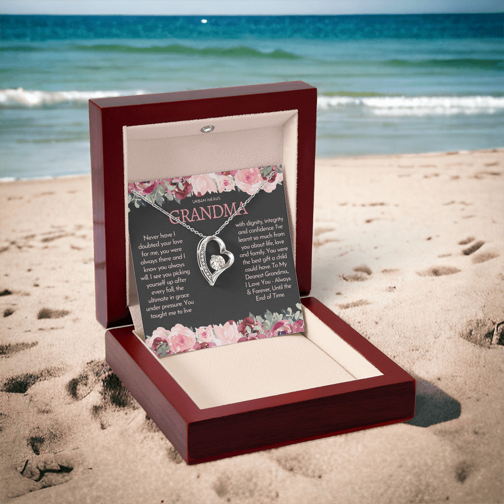 Heart Pendant Necklace - Birthday Gift for Grandma or Grandmother, Nana Meemaw Mimi Present GMX9
