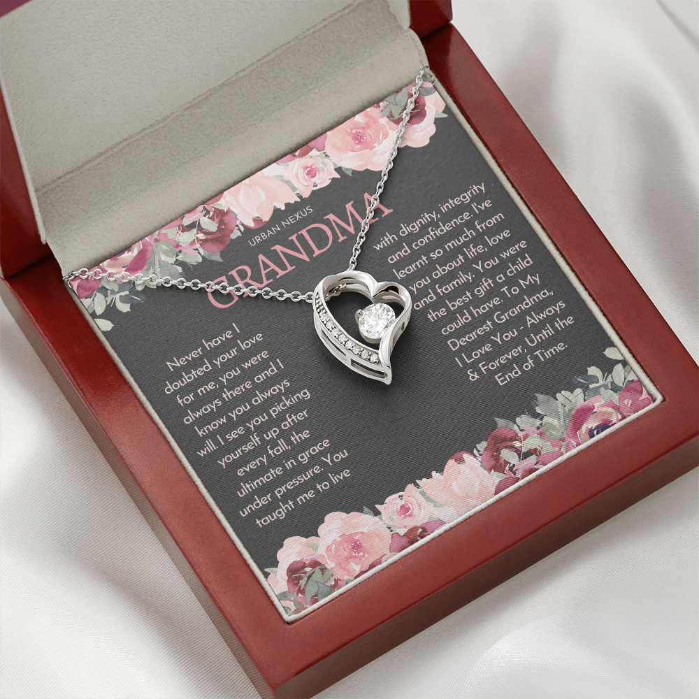 Heart Pendant Necklace - Birthday Gift for Grandma or Grandmother, Nana Meemaw Mimi Present GMX9