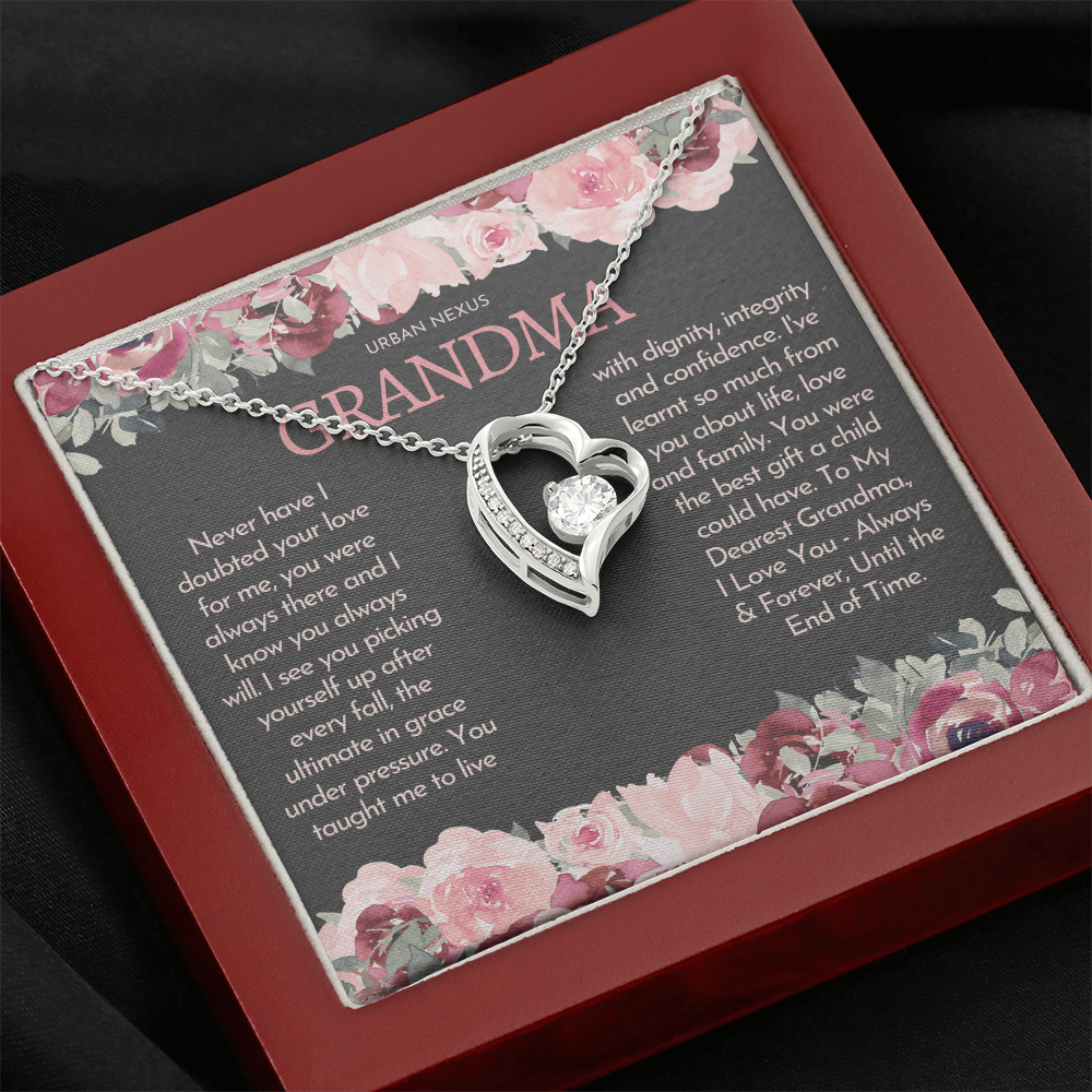 Heart Pendant Necklace - Birthday Gift for Grandma or Grandmother, Nana Meemaw Mimi Present GMX9