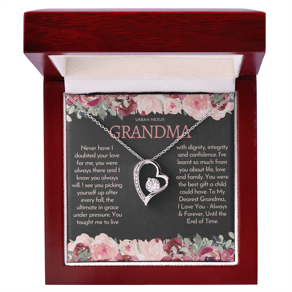 Heart Pendant Necklace - Birthday Gift for Grandma or Grandmother, Nana Meemaw Mimi Present GMX9
