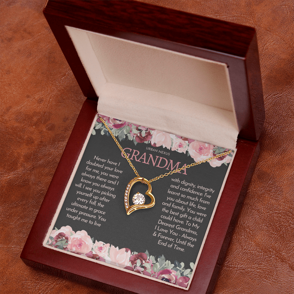 Heart Pendant Necklace - Birthday Gift for Grandma or Grandmother, Nana Meemaw Mimi Present GMX9