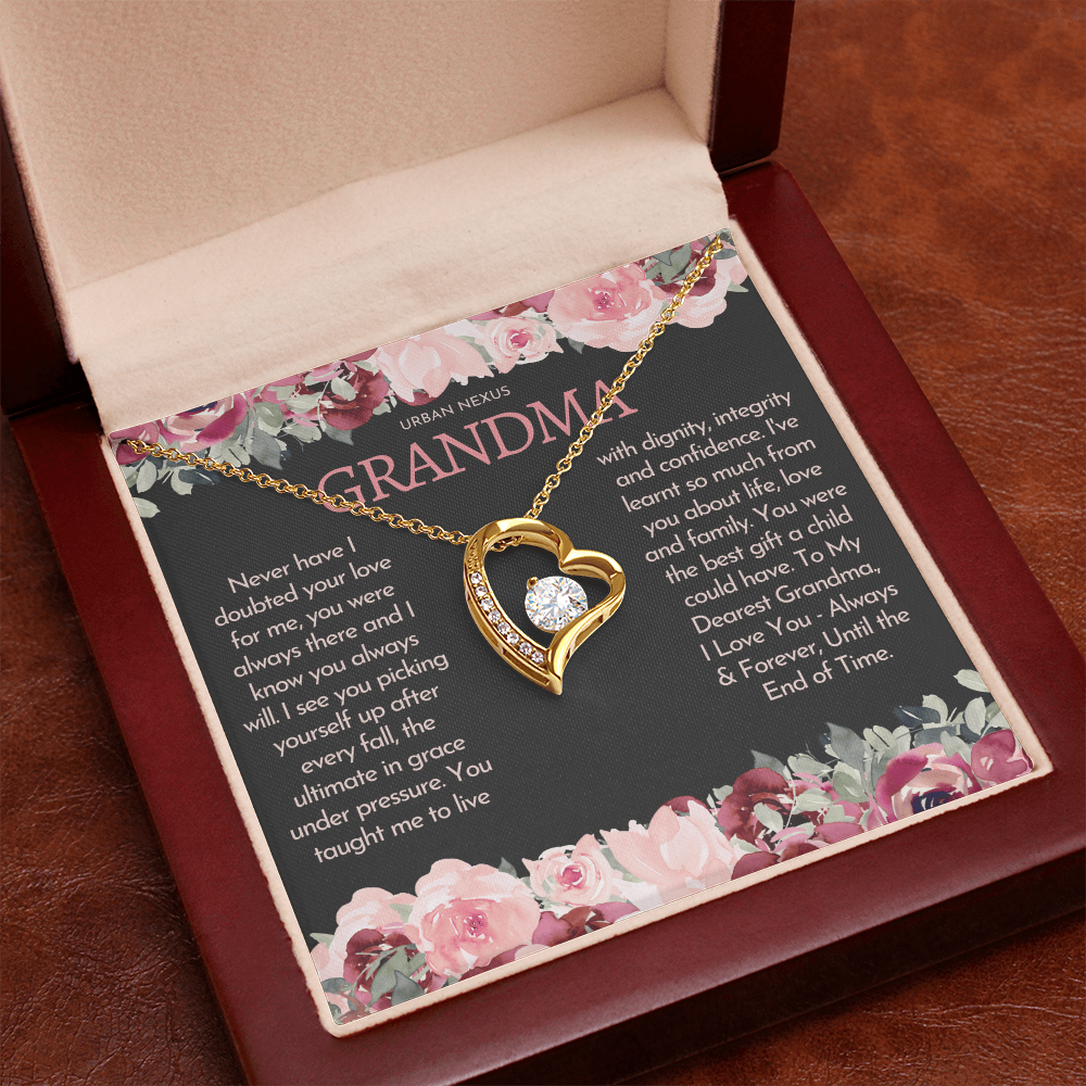 Heart Pendant Necklace - Birthday Gift for Grandma or Grandmother, Nana Meemaw Mimi Present GMX9