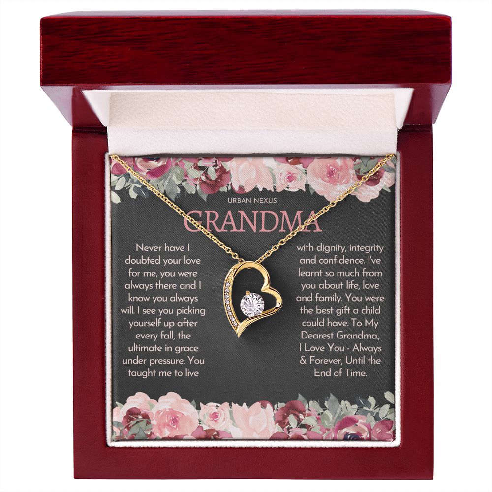 Heart Pendant Necklace - Birthday Gift for Grandma or Grandmother, Nana Meemaw Mimi Present GMX9