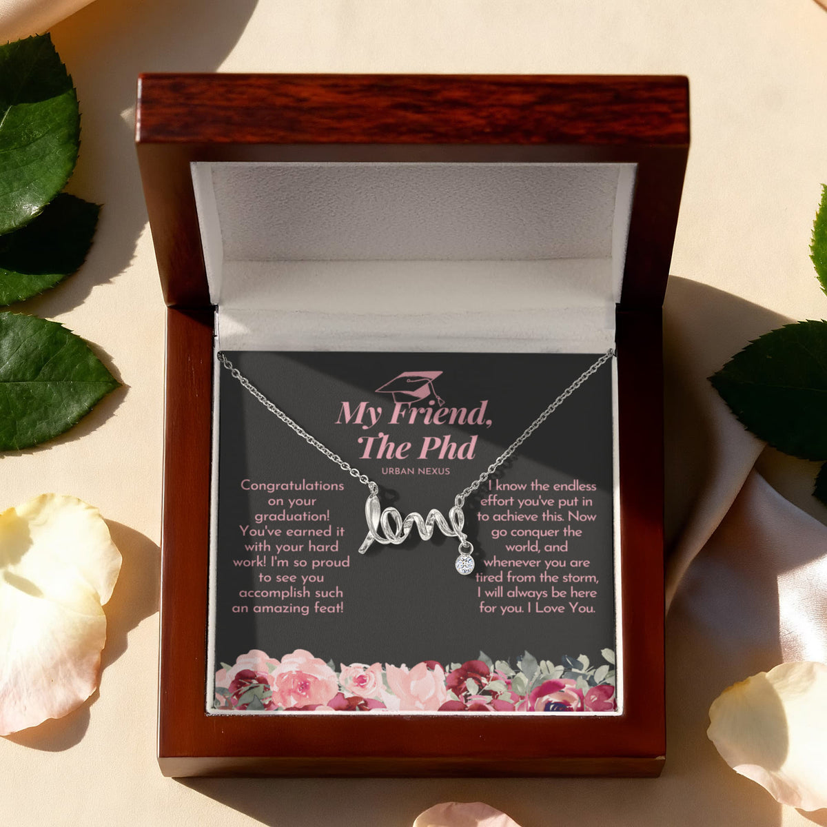 Unique Charm Pendant Necklace PHD Graduation Gift Jewelry for Her from Friend GHX17