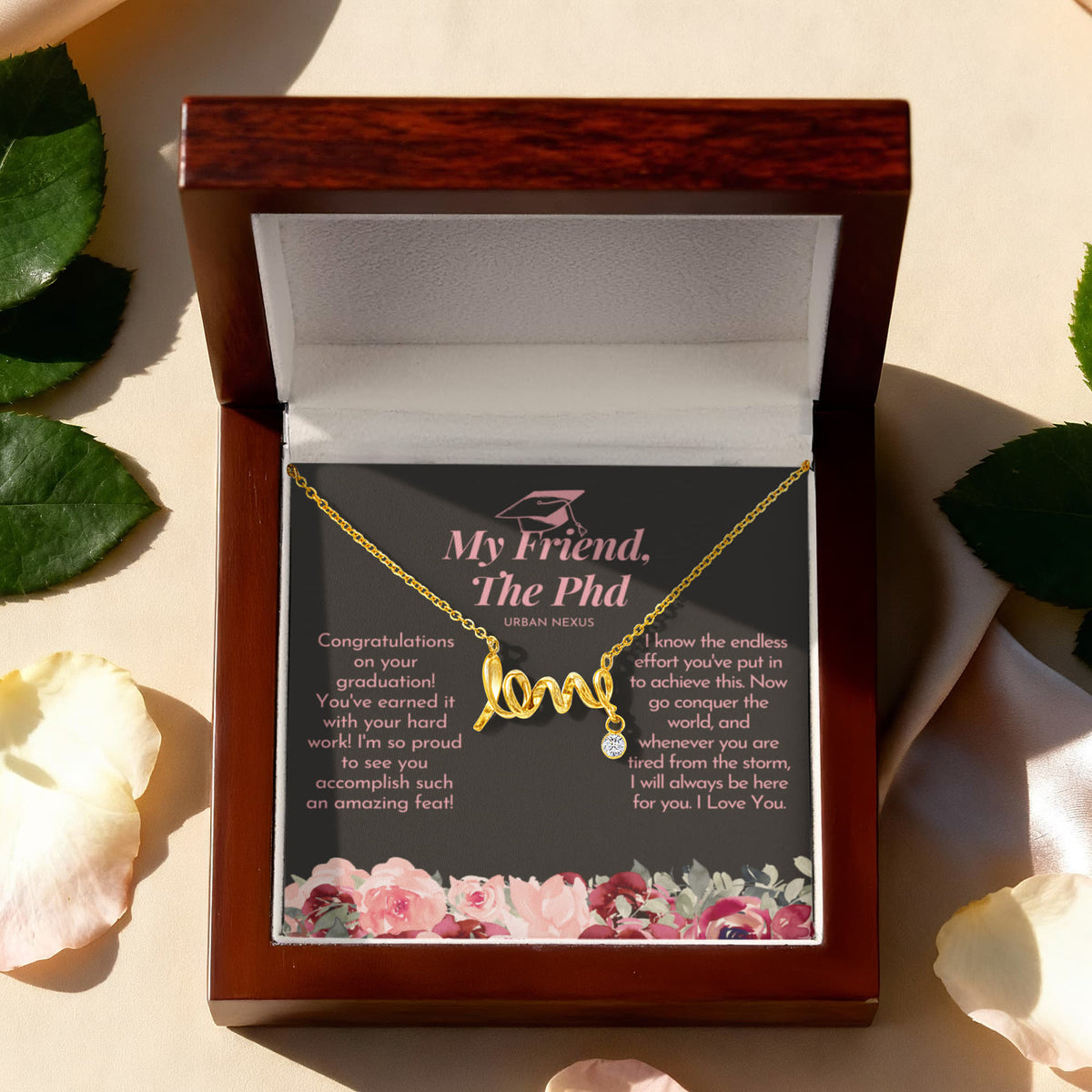 Unique Charm Pendant Necklace PHD Graduation Gift Jewelry for Her from Friend GHX17