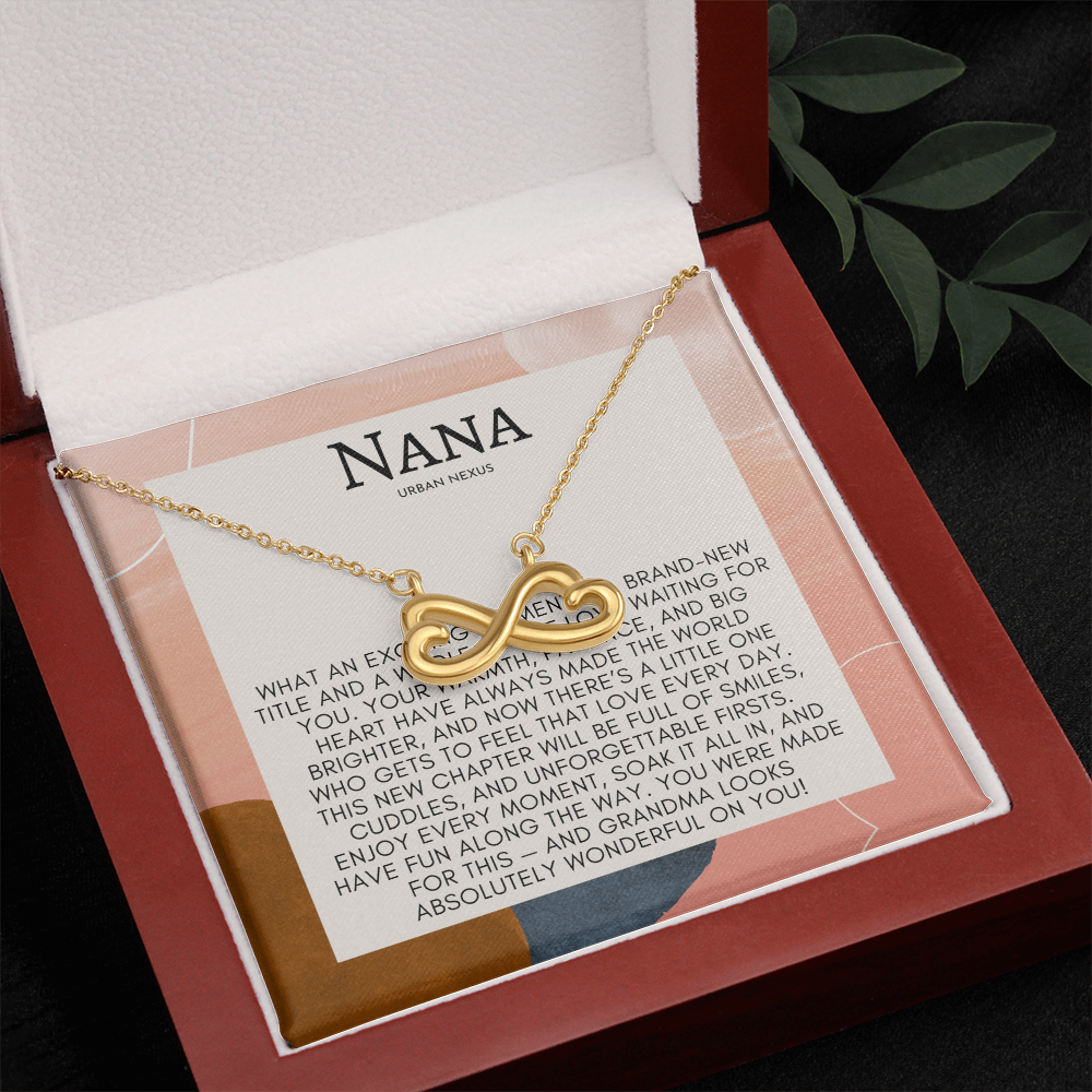 Double Heart Delicate Necklace | Grandmother, Grandma, Granny, Nana, Meemaw