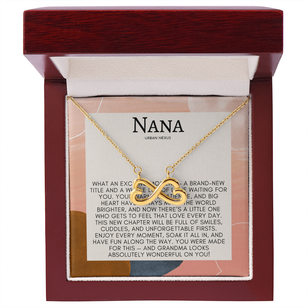 Double Heart Delicate Necklace | Grandmother, Grandma, Granny, Nana, Meemaw