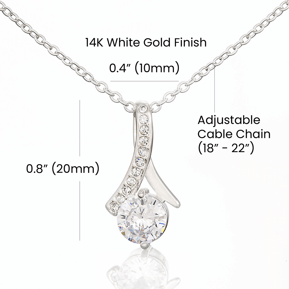 Ribbon Pendant Necklace - Birthday Gift for Grandma or Grandmother, Nana Meemaw Mimi Present GMX6