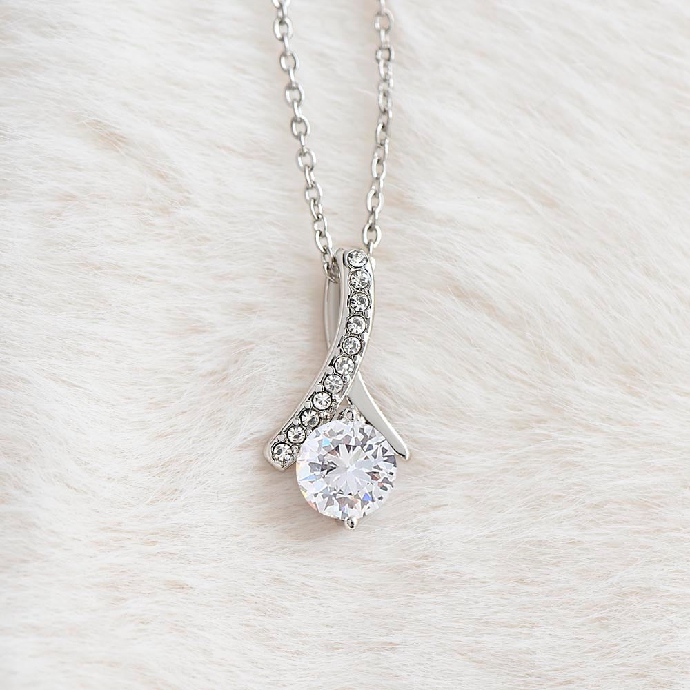 Ribbon Pendant Necklace - Birthday Gift for Grandma or Grandmother, Nana Meemaw Mimi Present GMX6
