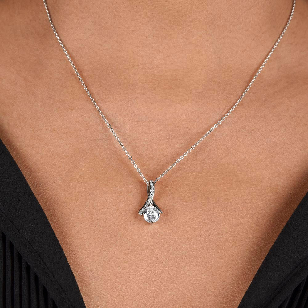 Ribbon Pendant Necklace | Meaningful Bridesmaid Gift BMG1