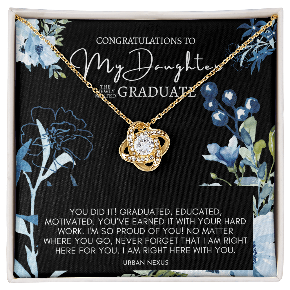 Love Knot Necklace | Unique Graduation Pendant Gift for Daughter GHX10