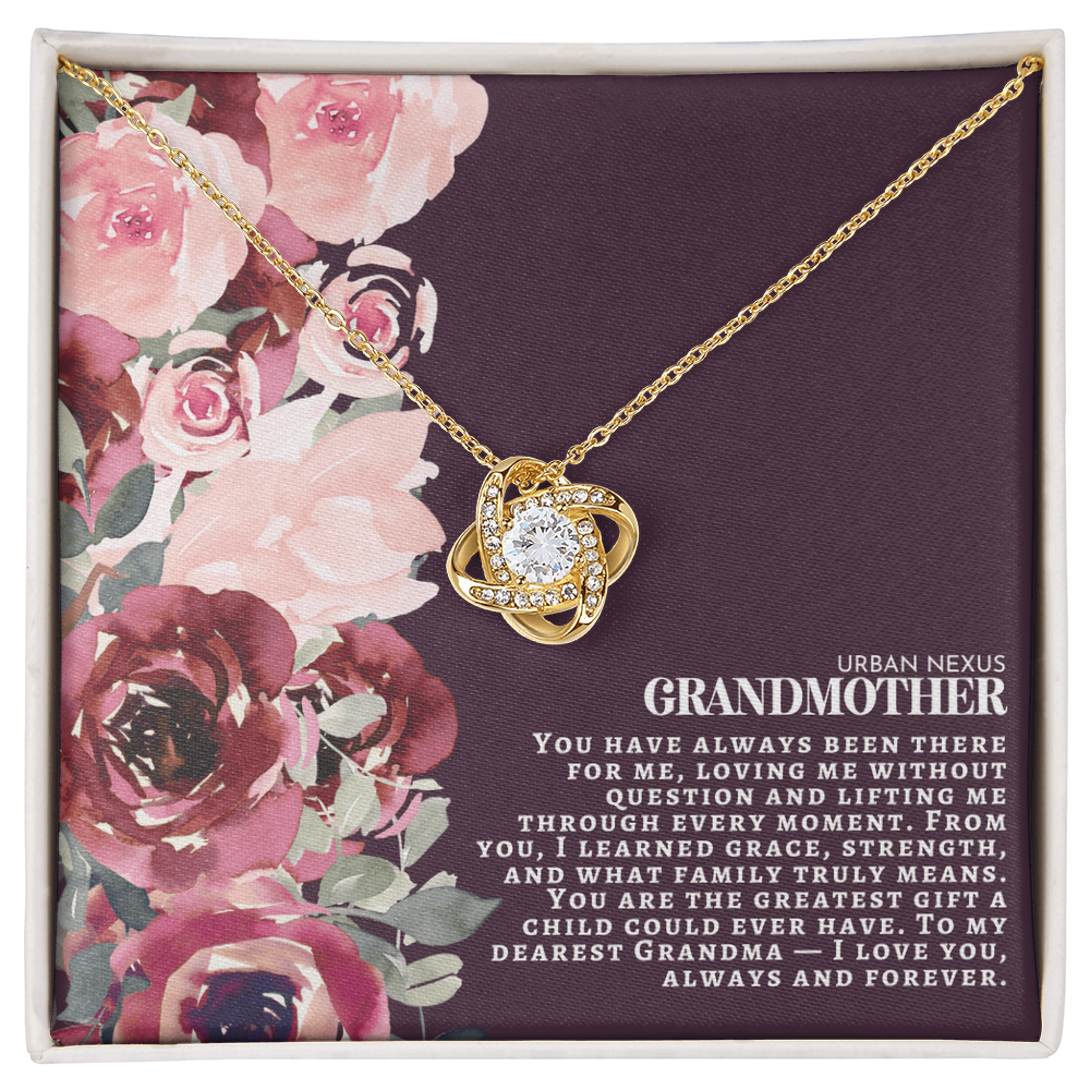 Love Knot Necklace - Birthday Gift for Grandma or Grandmother, Nana Meemaw Mimi Present GMX12