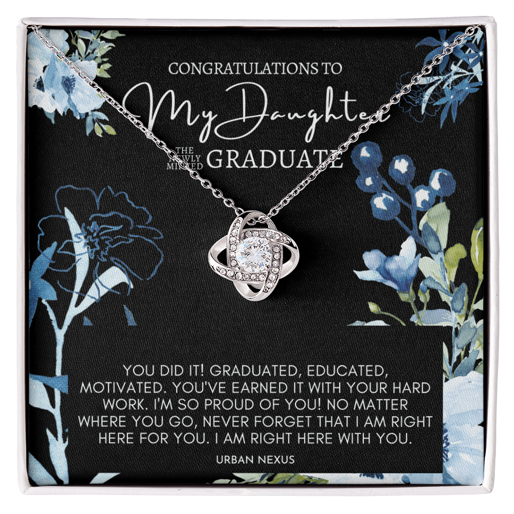 Love Knot Necklace | Unique Graduation Pendant Gift for Daughter GHX10