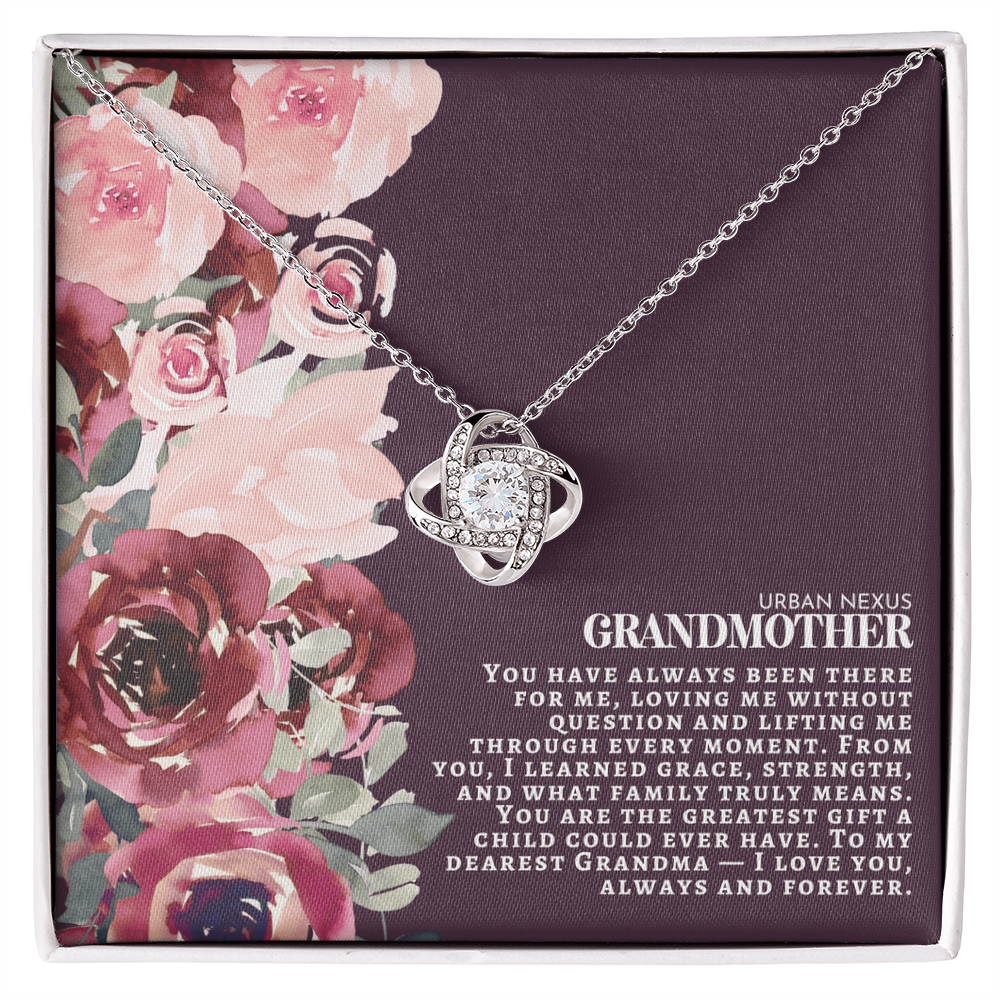 Love Knot Necklace - Birthday Gift for Grandma or Grandmother, Nana Meemaw Mimi Present GMX12