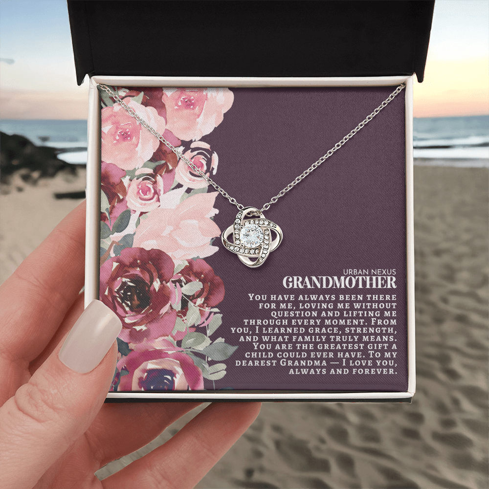 Love Knot Necklace - Birthday Gift for Grandma or Grandmother, Nana Meemaw Mimi Present GMX12