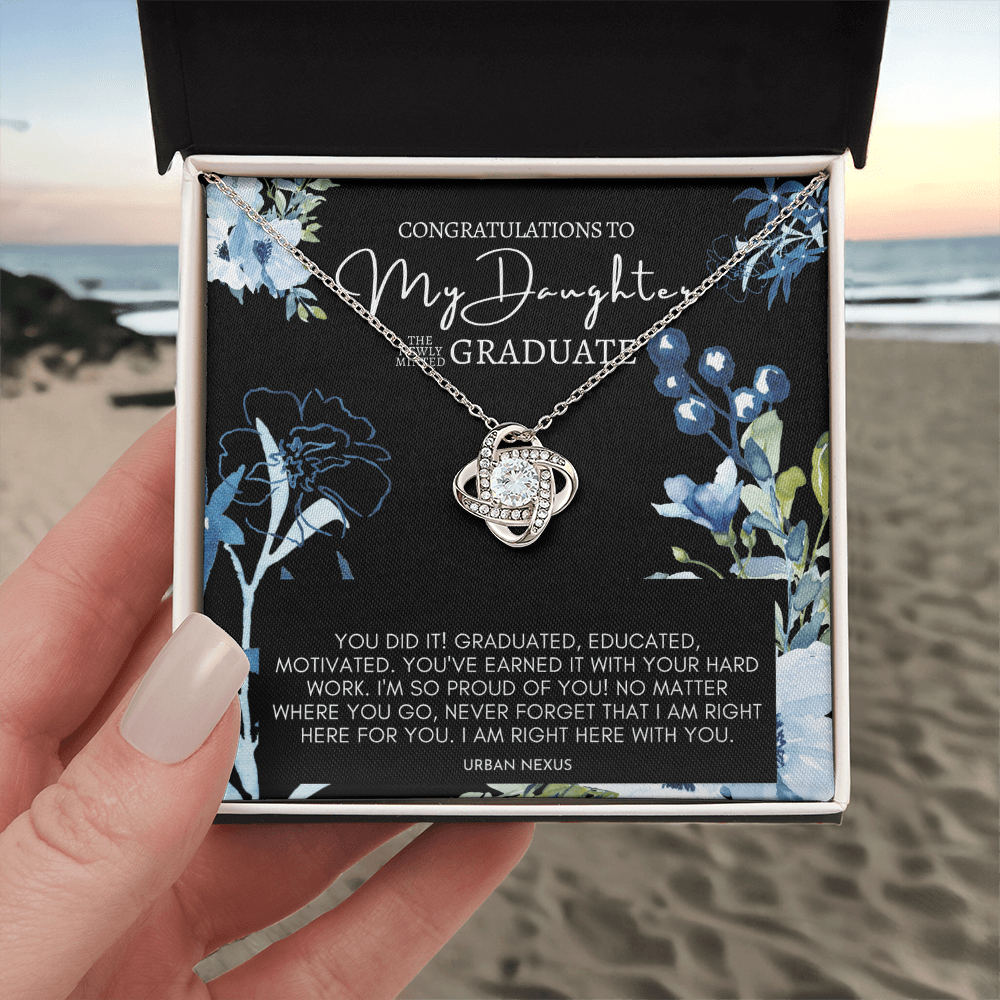 Love Knot Necklace | Unique Graduation Pendant Gift for Daughter GHX10