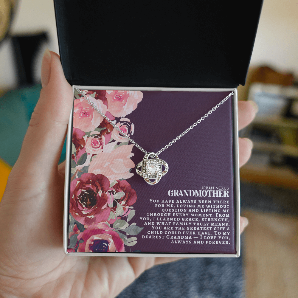 Love Knot Necklace - Birthday Gift for Grandma or Grandmother, Nana Meemaw Mimi Present GMX12