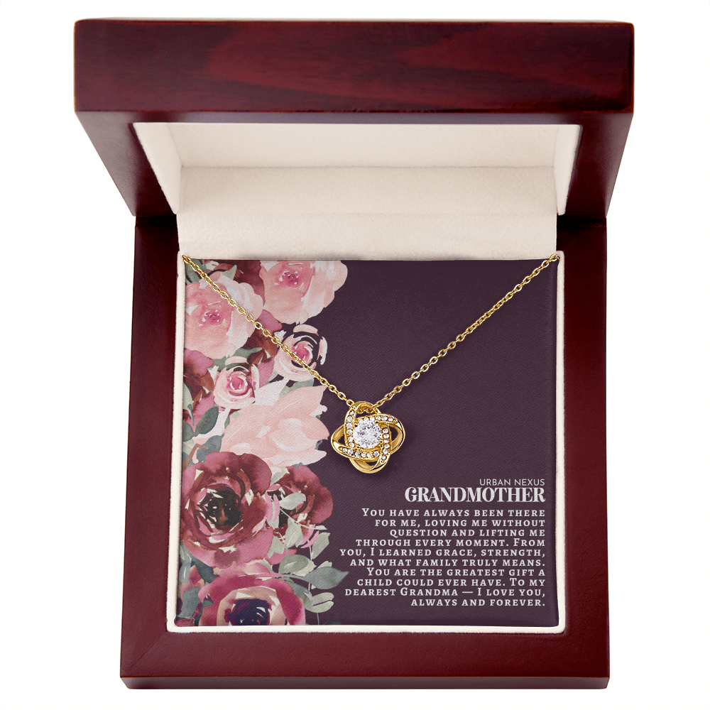 Love Knot Necklace - Birthday Gift for Grandma or Grandmother, Nana Meemaw Mimi Present GMX12