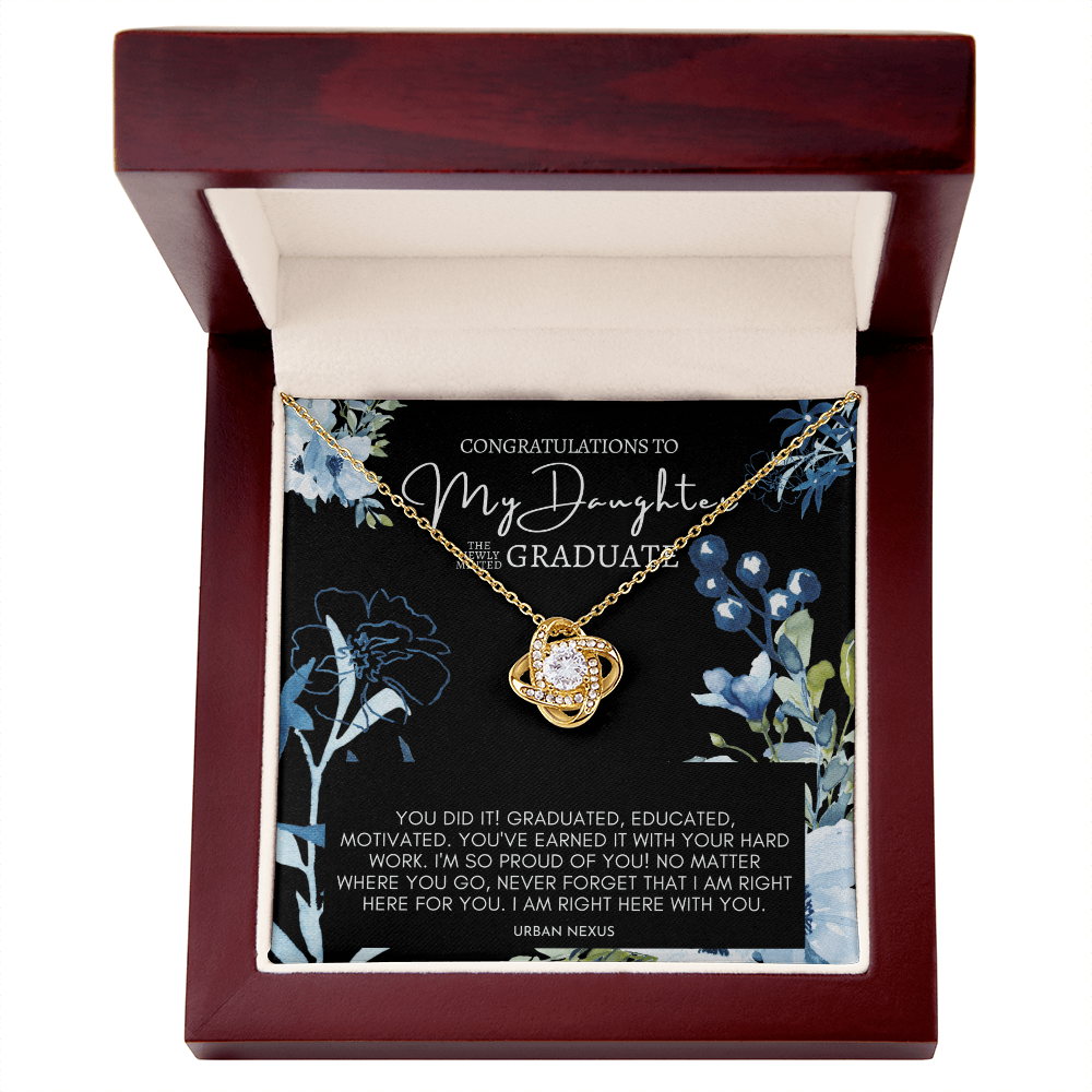 Love Knot Necklace | Unique Graduation Pendant Gift for Daughter GHX10