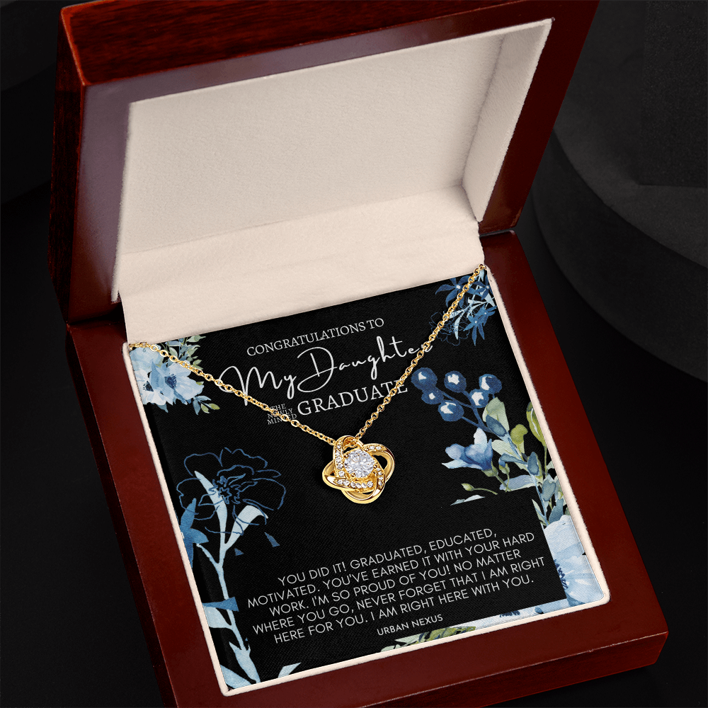 Love Knot Necklace | Unique Graduation Pendant Gift for Daughter GHX10