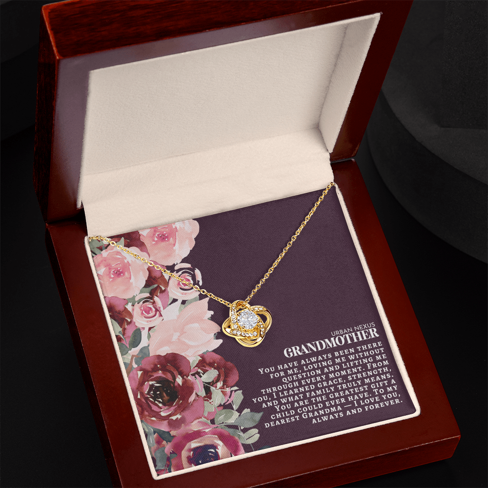 Love Knot Necklace - Birthday Gift for Grandma or Grandmother, Nana Meemaw Mimi Present GMX12