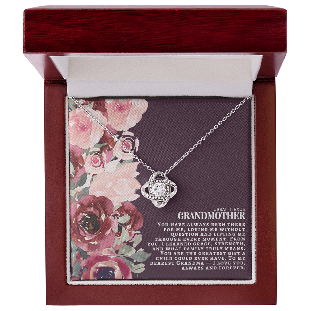 Love Knot Necklace - Birthday Gift for Grandma or Grandmother, Nana Meemaw Mimi Present GMX12