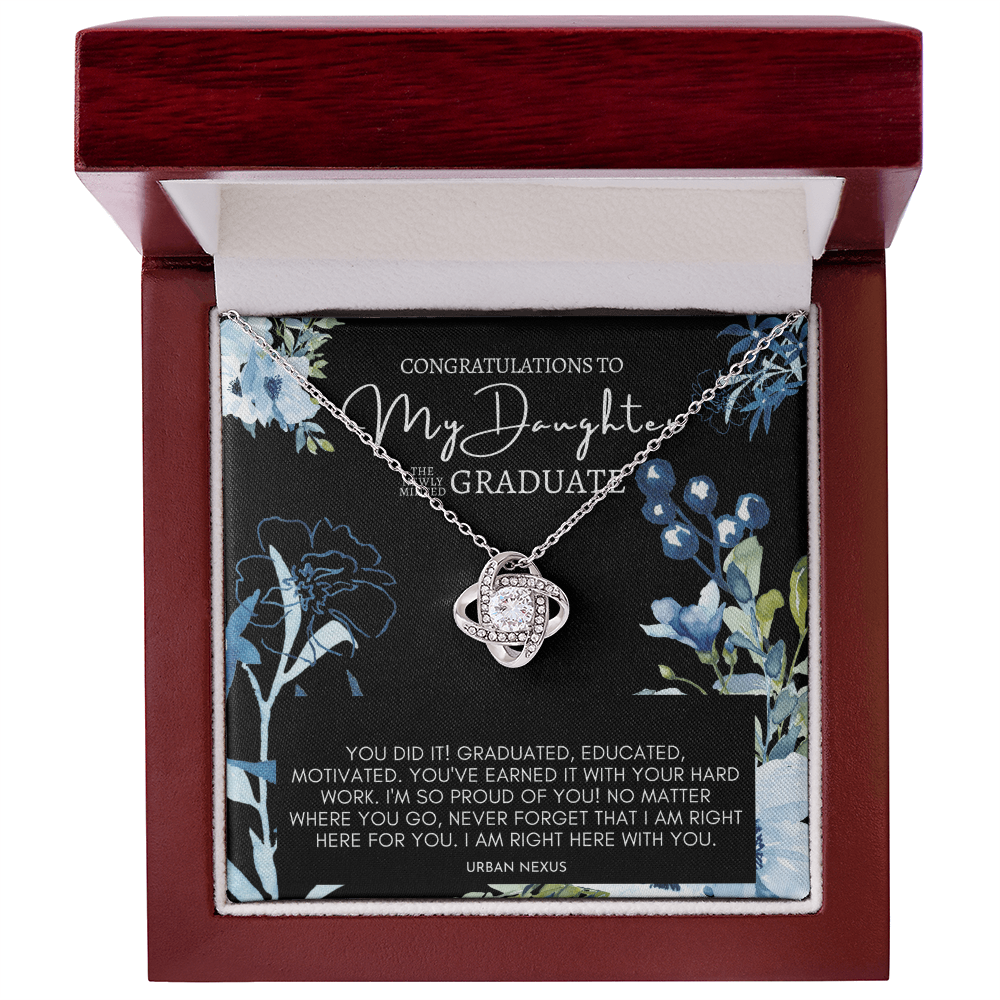 Love Knot Necklace | Unique Graduation Pendant Gift for Daughter GHX10