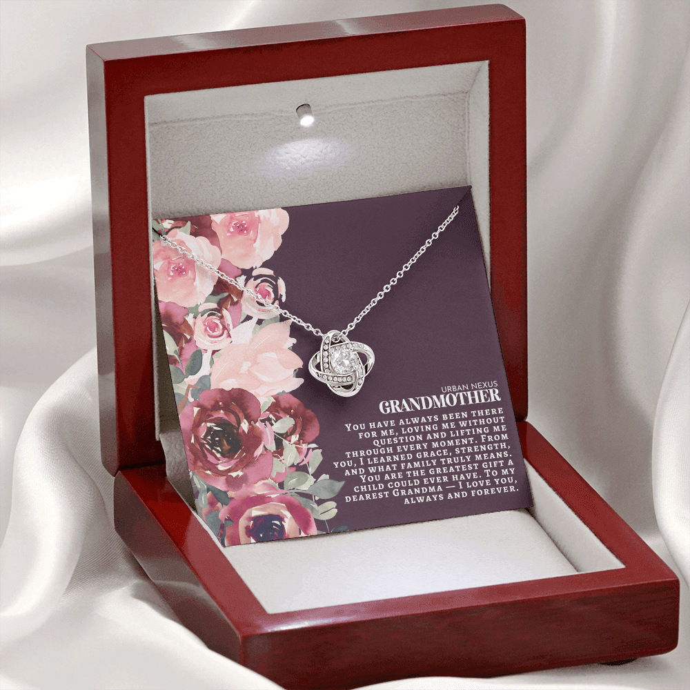 Love Knot Necklace - Birthday Gift for Grandma or Grandmother, Nana Meemaw Mimi Present GMX12
