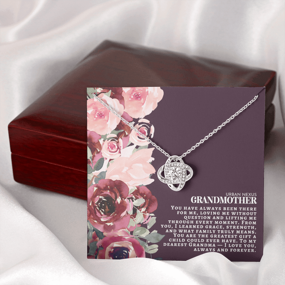 Love Knot Necklace - Birthday Gift for Grandma or Grandmother, Nana Meemaw Mimi Present GMX12