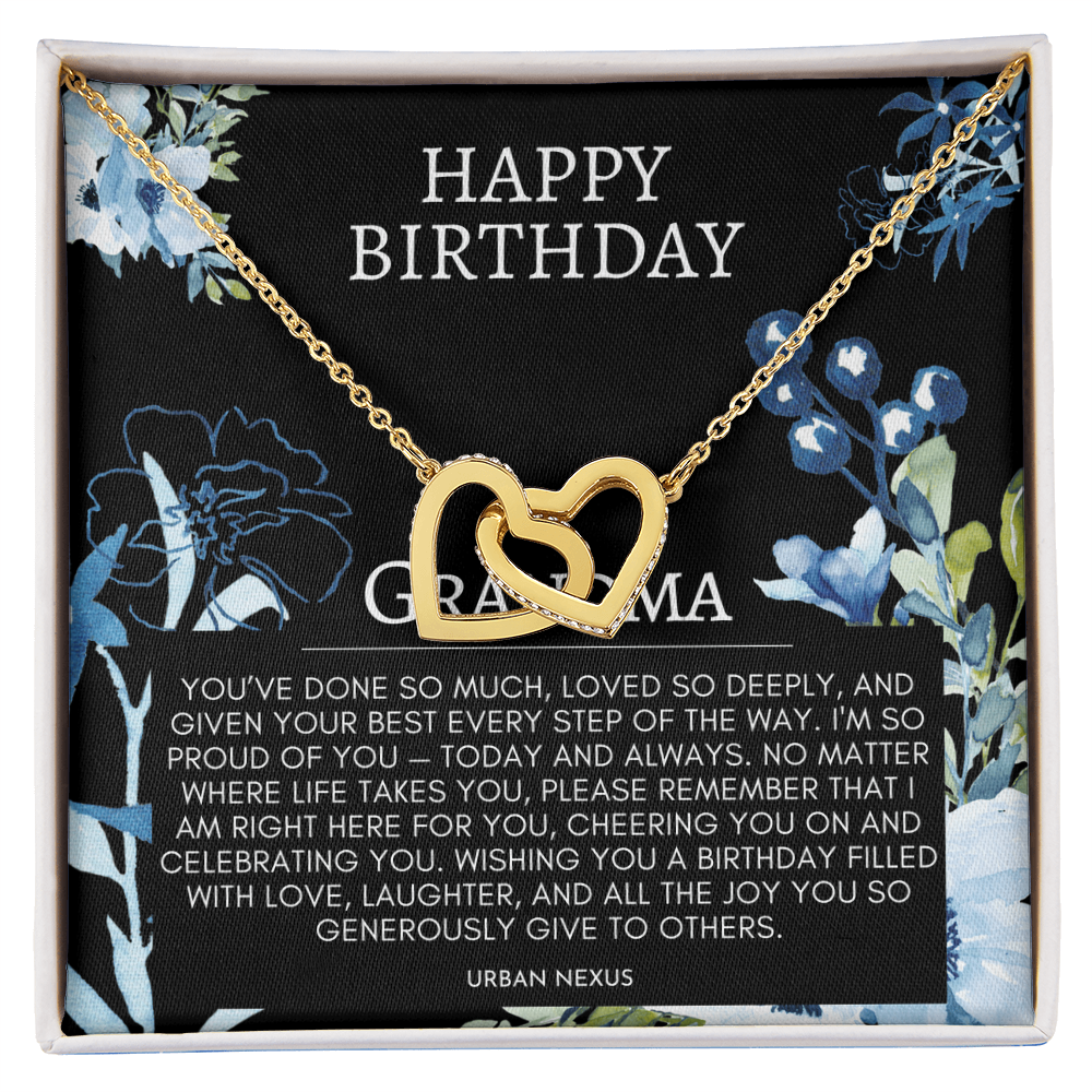 Linked Hearts Charm Necklace | Grandmother, Granny, Nana, Meemaw