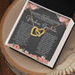 Linked Hearts Delicate Pendant Necklace | Masters Graduate Gift for Her GHX12