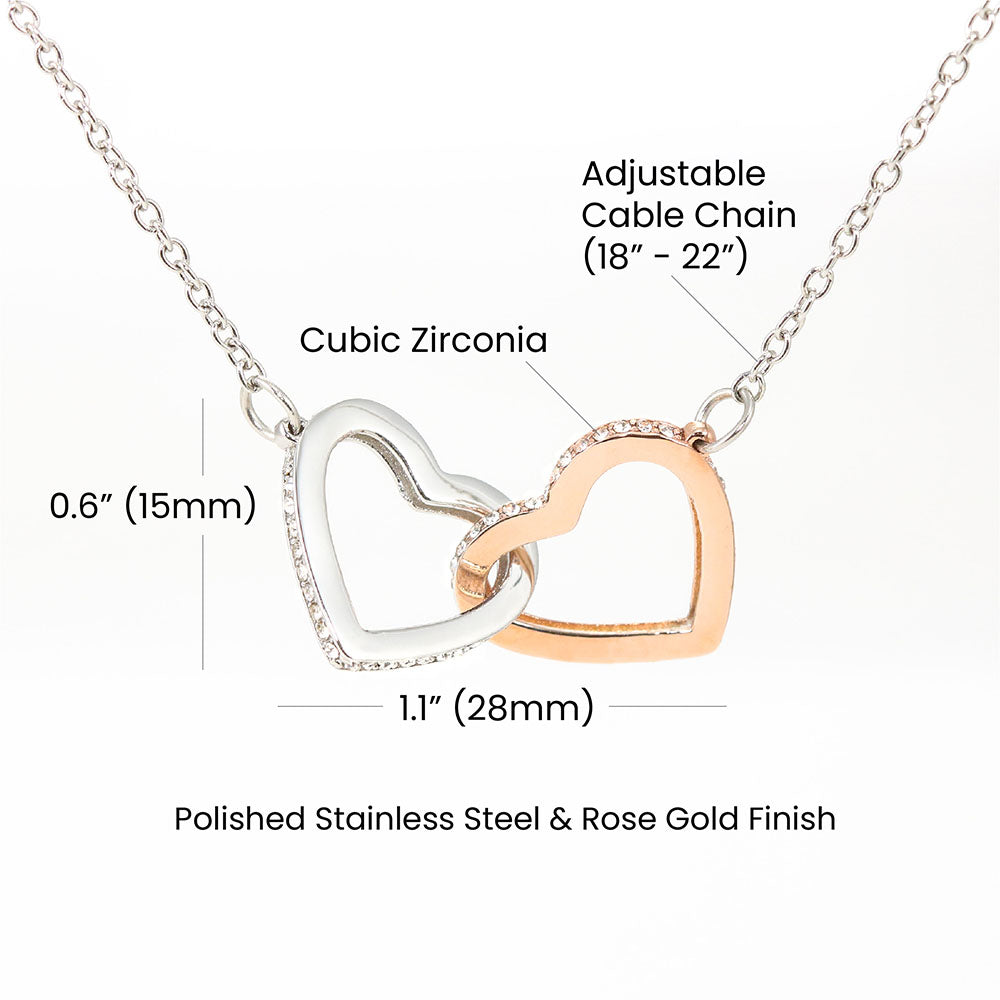 Linked Hearts Charm Necklace | Grandmother, Granny, Nana, Meemaw