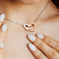 Linked Hearts Delicate Pendant Necklace | Masters Graduate Gift for Her GHX12