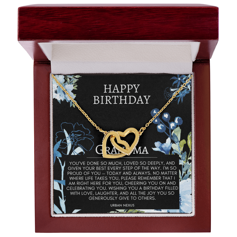 Linked Hearts Charm Necklace | Grandmother, Granny, Nana, Meemaw