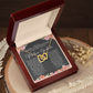 Linked Hearts Delicate Pendant Necklace | Masters Graduate Gift for Her GHX12