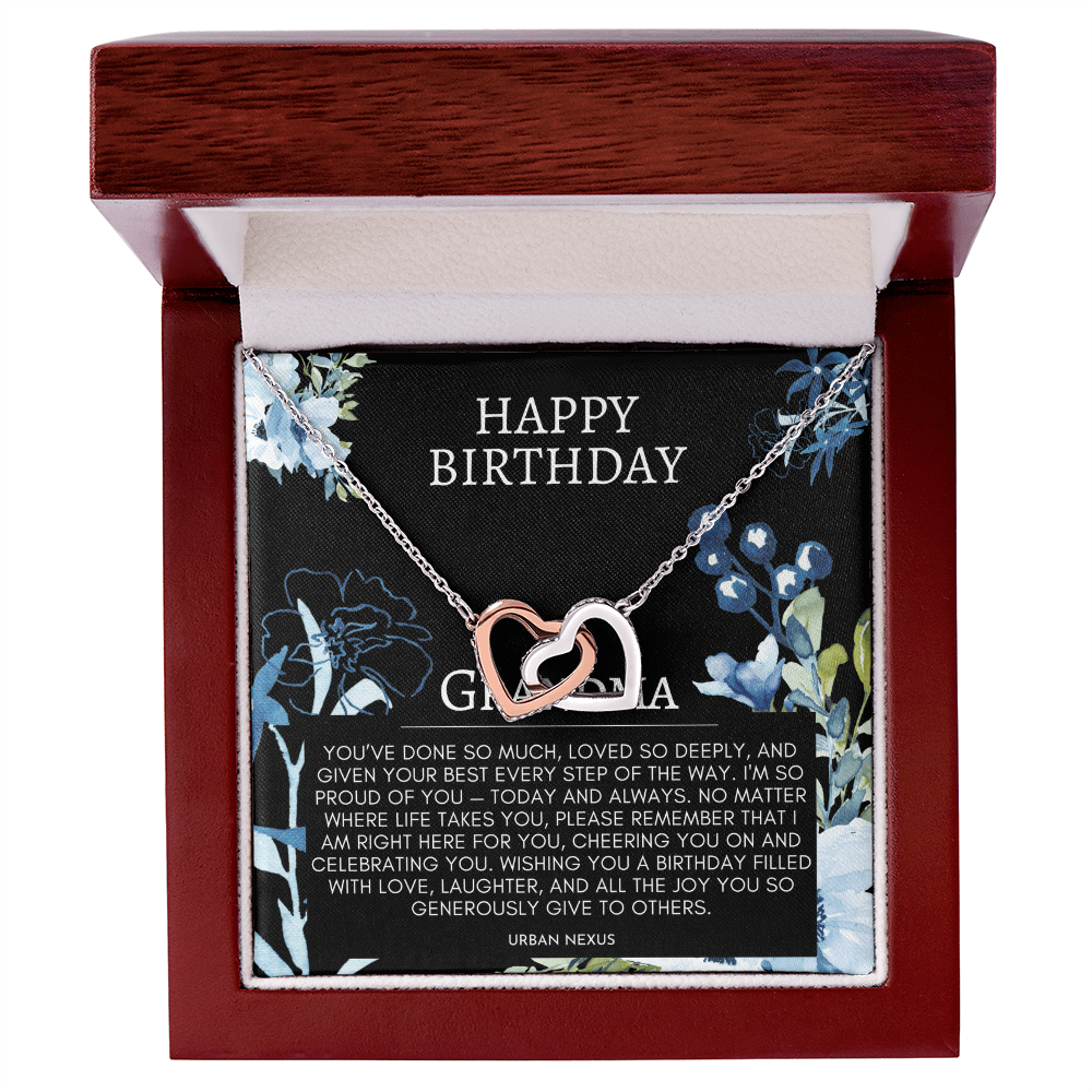 Linked Hearts Charm Necklace | Grandmother, Granny, Nana, Meemaw