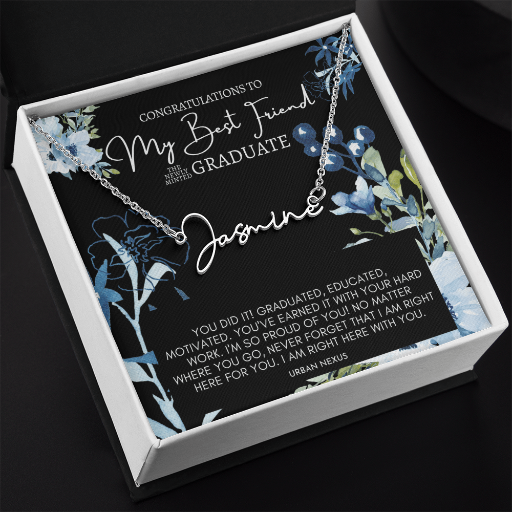 Horizontal Custom Name Nacklace | Graduation Gift for My Best Friend GHX3