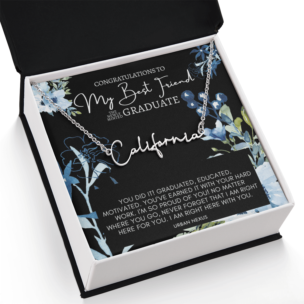 Horizontal Custom Name Nacklace | Graduation Gift for My Best Friend GHX3