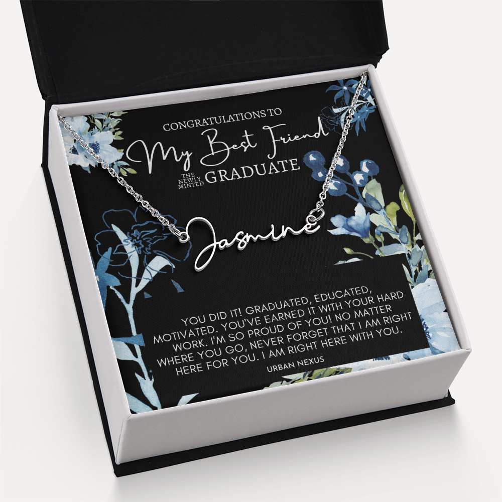 Horizontal Custom Name Nacklace | Graduation Gift for My Best Friend GHX3
