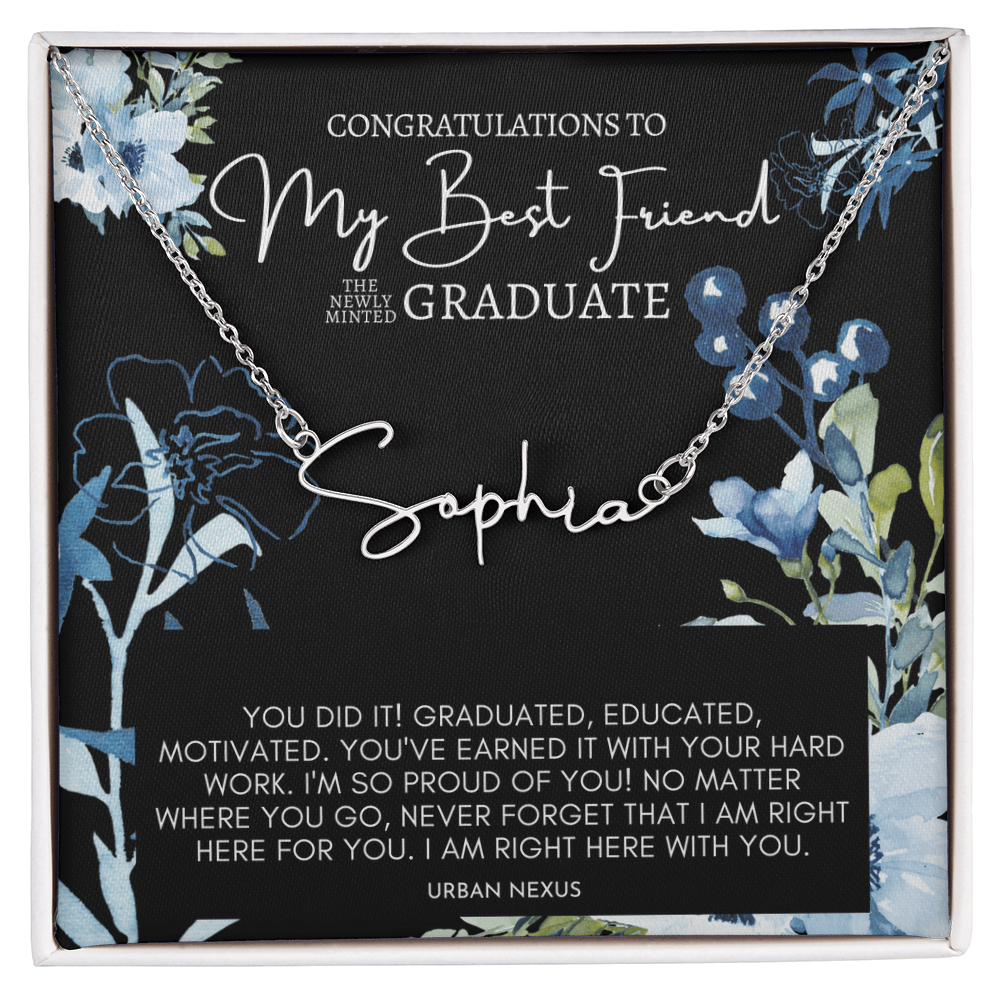 Horizontal Custom Name Nacklace | Graduation Gift for My Best Friend GHX3