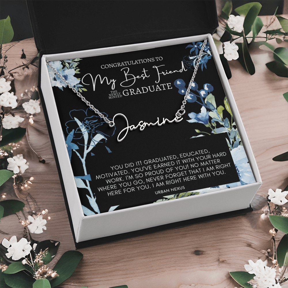 Horizontal Custom Name Nacklace | Graduation Gift for My Best Friend GHX3