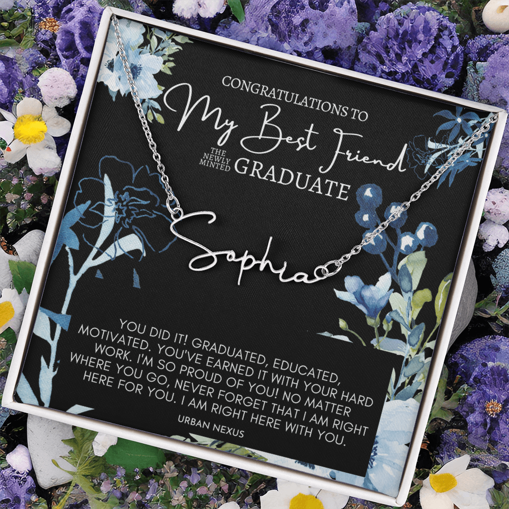 Horizontal Custom Name Nacklace | Graduation Gift for My Best Friend GHX3
