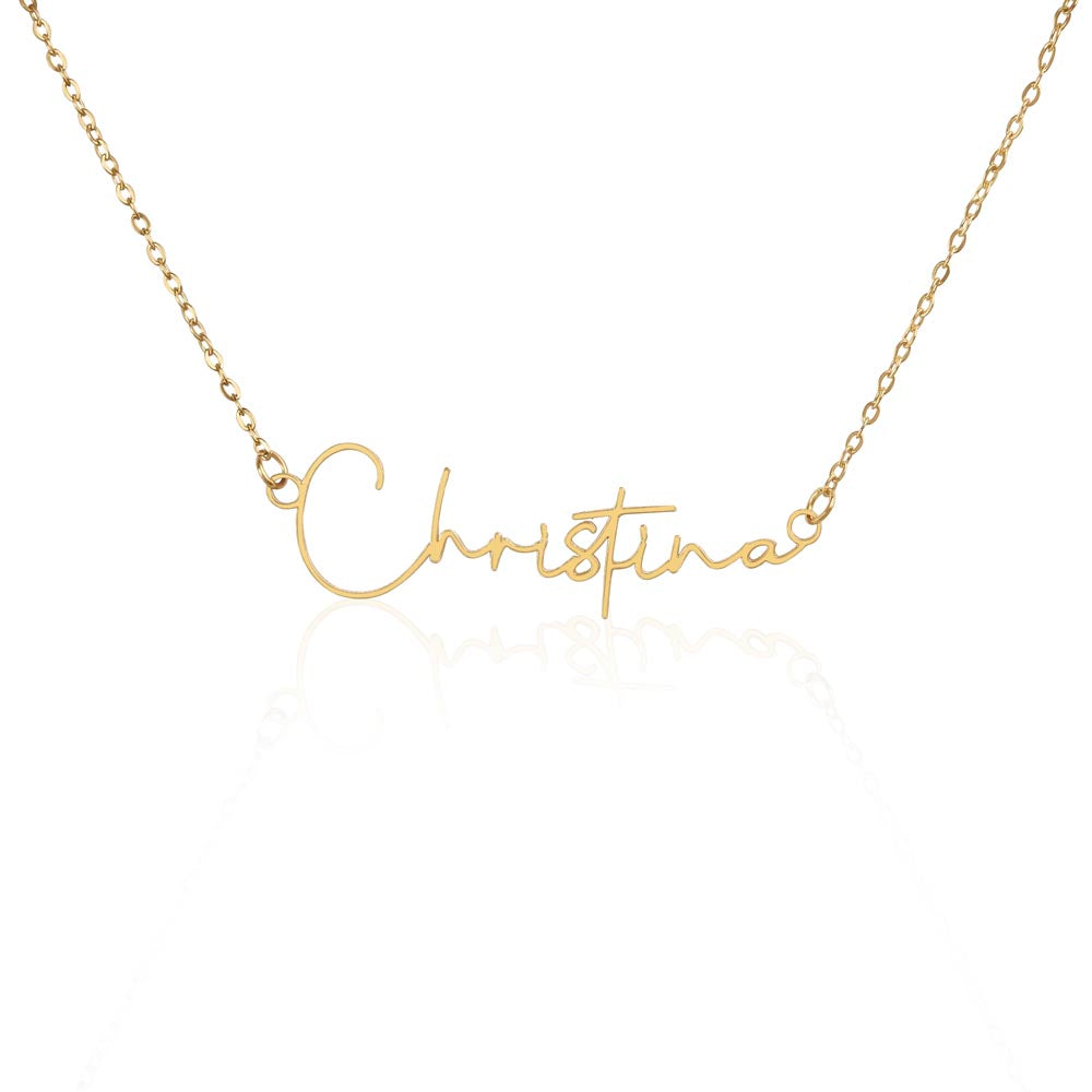 Horizontal Custom Name Necklace | Grandma