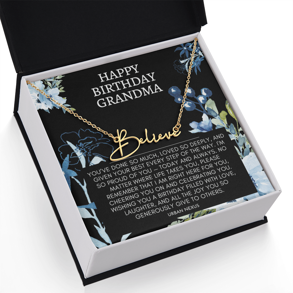 Horizontal Custom Name Necklace | Grandma