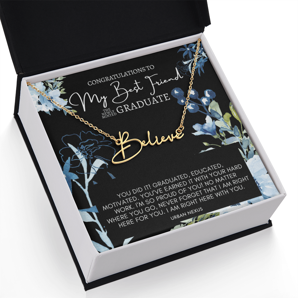 Horizontal Custom Name Nacklace | Graduation Gift for My Best Friend GHX3