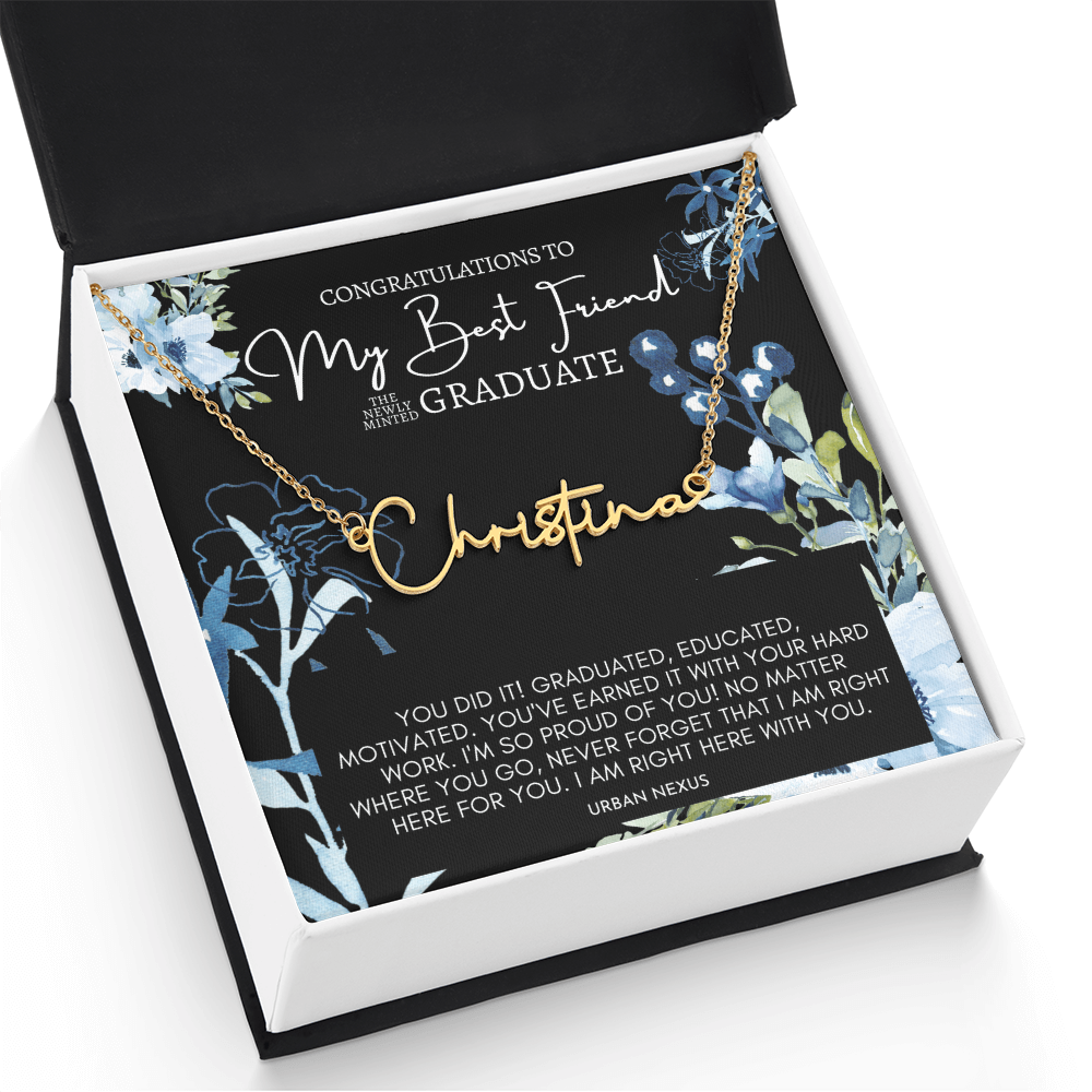 Horizontal Custom Name Nacklace | Graduation Gift for My Best Friend GHX3