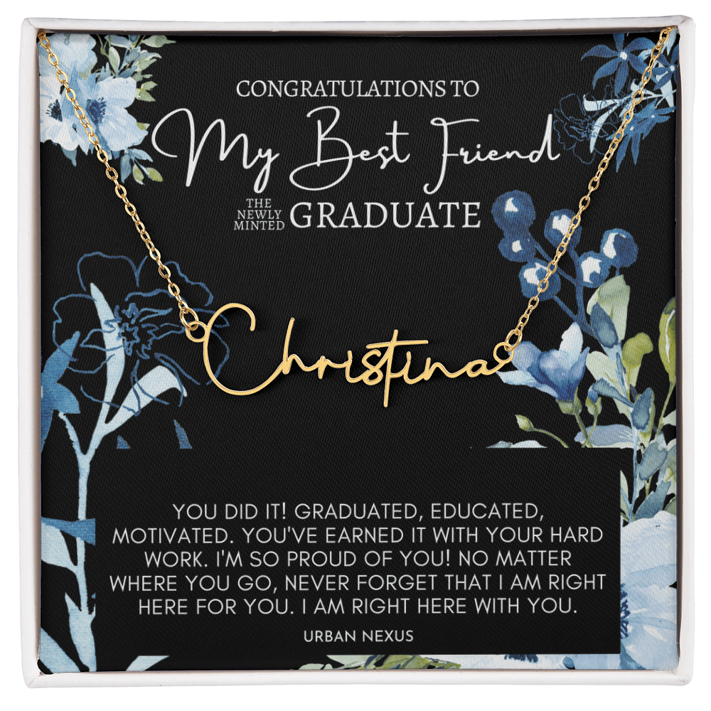 Horizontal Custom Name Nacklace | Graduation Gift for My Best Friend GHX3