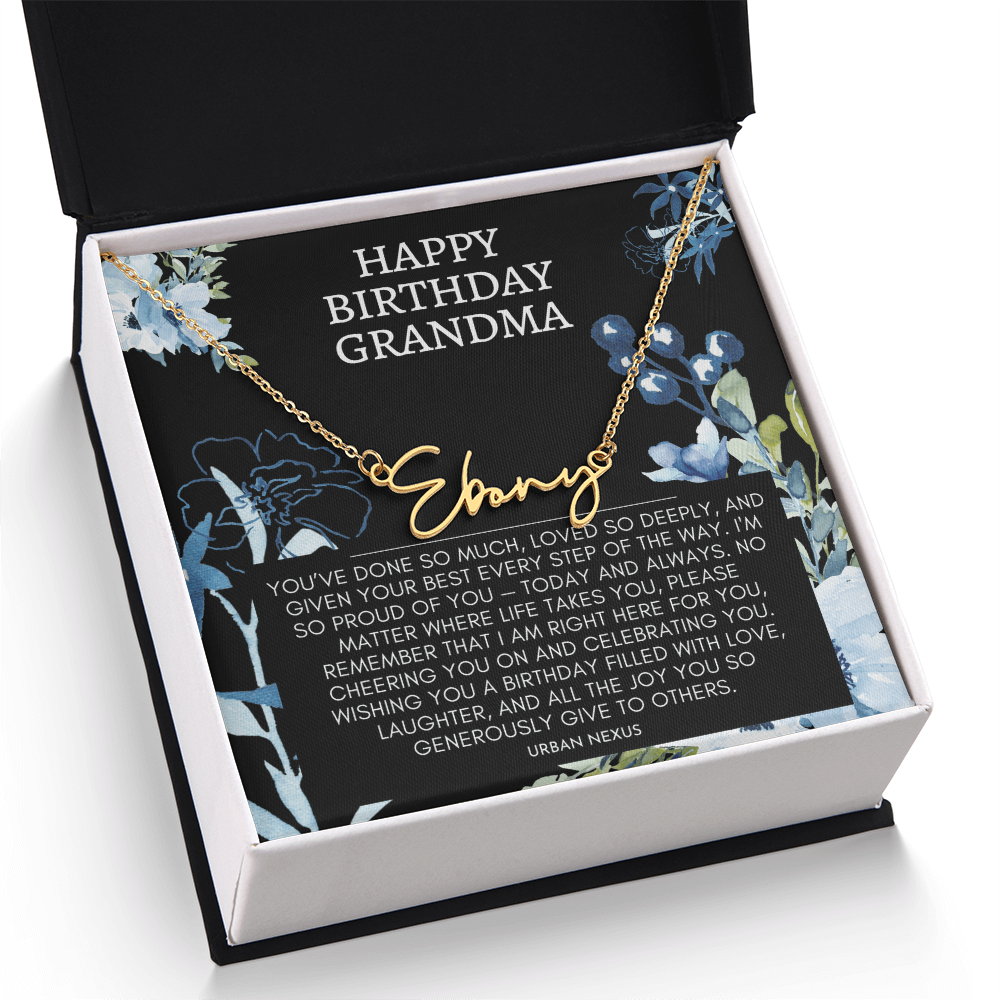 Horizontal Custom Name Necklace | Grandma